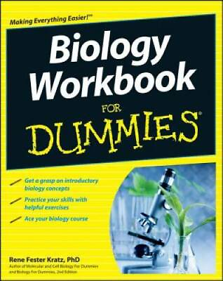 #ad Biology Workbook For Dummies Paperback By Renß© Fester Kratz GOOD $4.77