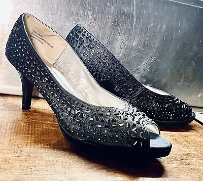 #ad *** Woman’s kelly amp; katie blueish black heels size 8 brand new heel soles *** $24.95