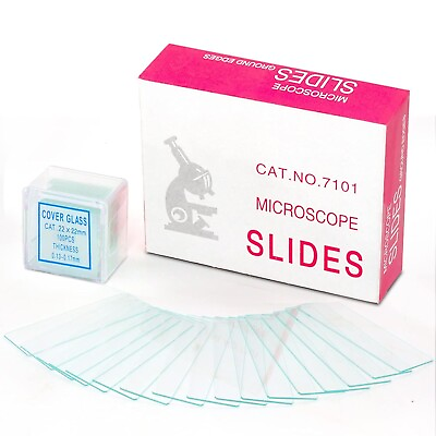 #ad Microscope Slides and Covers Set 50 100 Blank $14.00