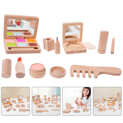 #ad Makeup Toy for Kids Kit Girls Glow Tracks Cars Child Wooden $25.99