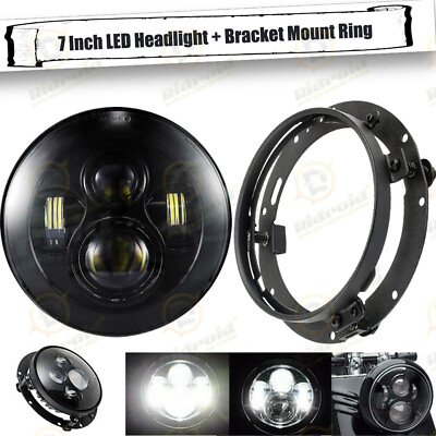 #ad 7quot; inch LED Headlight Hi Lo Bracket Mounting Ring For Harley Street Glide FLHX $47.99