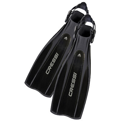 #ad Used Cressi Pro Light Open Heel Scuba Dive Fins Black Size: Medium Large $46.50