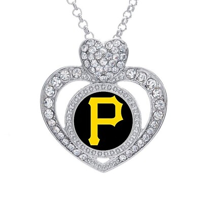 #ad Pittsburgh Pirates 2024 Style Womens CZ Pendant And Sterling Silver Necklace D21 $25.95