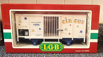 #ad Vintage LGB Trains G Guage Circus Stock car 4036 freight original box Germany $60.00