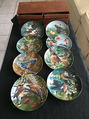 #ad collectible plate on the wing set of 8 collection with custom box $180.00