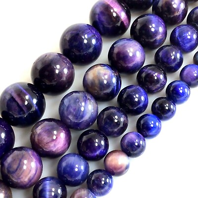 #ad Gemstone Galaxy Tiger eye Round Loose Beads 15quot; 4mm 6mm 8 10mm 12mm 16mm Beading $8.99