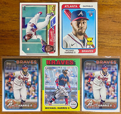 #ad Michael Harris Card Lot 5 Topps Rookie Gold Cup Atlanta Braves $4.75