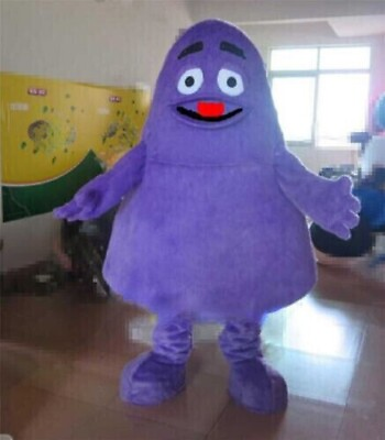 #ad Purple Grimace Monster Mascot Costume Cartoon Cosplay Party Dress Outfit $169.99