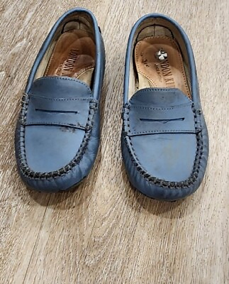 #ad London Kids Solid Blue Classic Leather Loafer Shoe Size 29 $22.00
