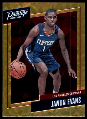 #ad 2017 18 Panini Prestige Rookies Orange Jawun Evans Los Angeles Clippers #37 $1.99