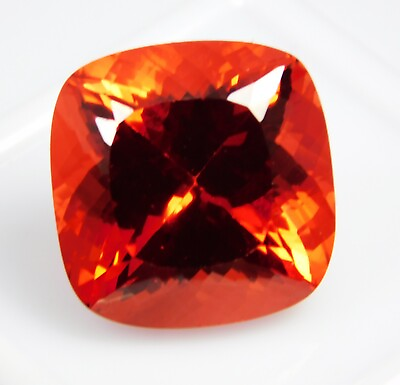 #ad Certified 16.80 Ct Natural Padparadscha Sapphire Orange Red Radiant Cut Gemstone $134.39