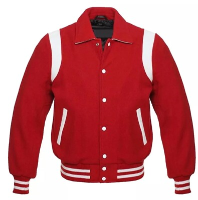 #ad New Mens Letterman Collar Varsity Jacket Bombar Style $99.99