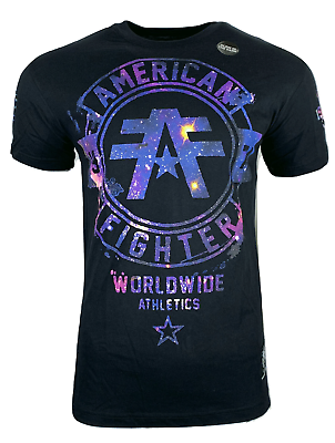 #ad AMERICAN FIGHTER SILVER LAKE GALAXY Men#x27;s T Shirt * $25.95
