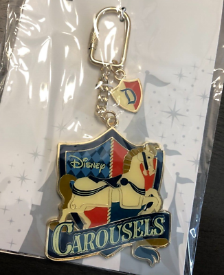 #ad Disney Keychain key chain ring Carousels Carousel horse lanyard medal BIG gift $10.99