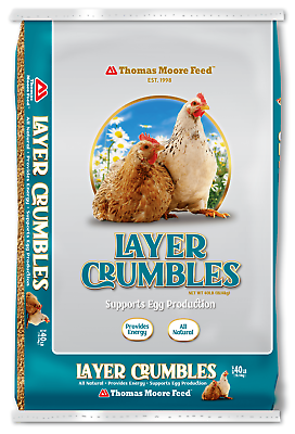 #ad Thomas Moore Feeds Layer Crumbles Chicken Feed 40lb $20.69