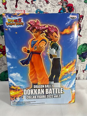 #ad Dragon Ball Z Dokkan Battle Collab Figure 2022 Vol.2 SSG Vegeta DBZ NIB $34.95