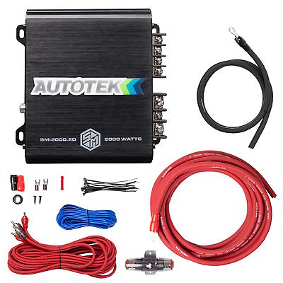 #ad Autotek Street Machine 2400W Four Channel Amp amp; MAXXLINK 4 Gauge Amp Wiring Kit $110.99