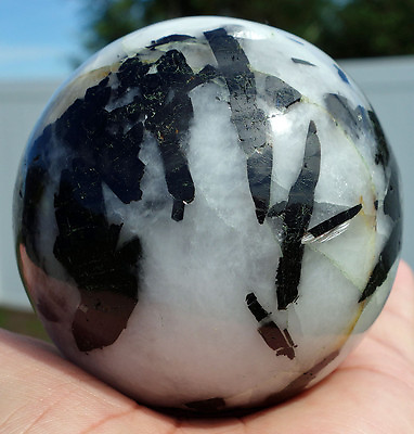 #ad Deep GREEN TOURMALINE in Quartz Crystal Sphere aka the POWER STONE For Sale $99.00
