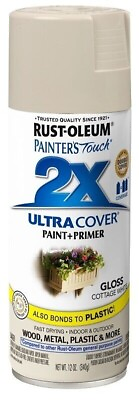 #ad RUSTOLEUM 249099 ULTRA COVER 2X GLOSS COTTAGE WHITE SPRAY PAINT $14.24