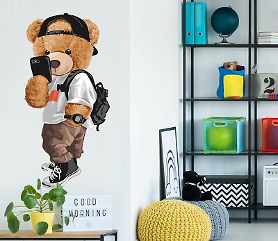 #ad 3D Fashion Bear G106 Animal Wallpaper Mural Poster Wall Stickers Decal Honey AU $34.99