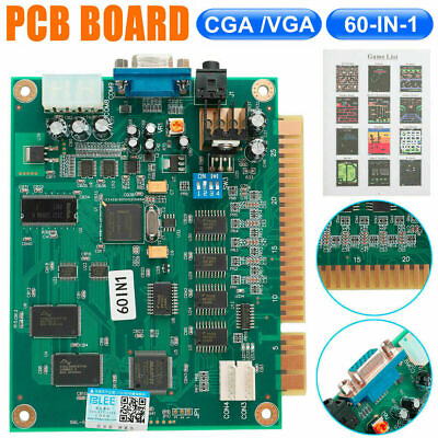 #ad 60 In 1 Multicade PCB Board CGA VGA Output for Classic Jamma Arcade Video Game $37.89