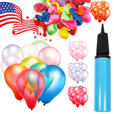 #ad 12quot; Premium Latex Balloon 100pcs all Color Birthday Wedding Party Decoration USA $7.98