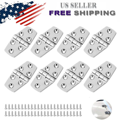 #ad 4 8x Metal Marine Boat Hinges 3quot; *1.5quot; Strap Hinges Heavy Duty With 24 48 screws $14.88