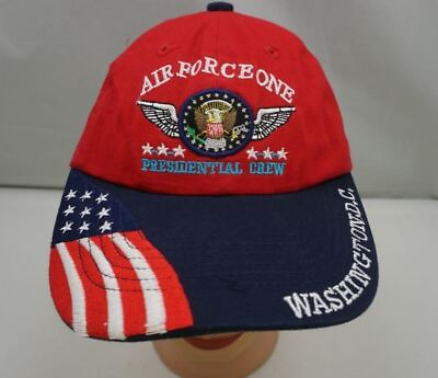 #ad Air Force One Hat Red Kids Stitched Adjustable Baseball Cap Pre Owned ST216 $15.11