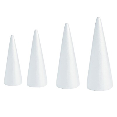 #ad Foam Cones Polystyrene for Crafts DIY Painting Triangle Tree $9.64