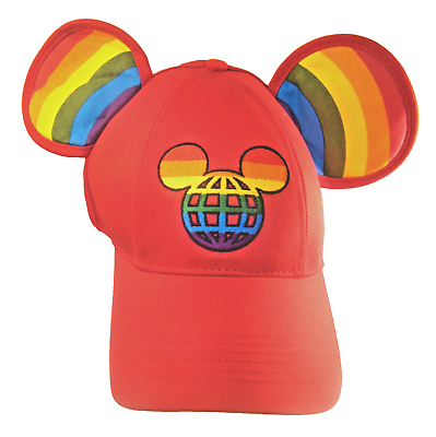 #ad Disney Mickey Mouse Ear Baseball Hat Rainbow Pride Gay LGBTQ Adult Cap Parks $23.99