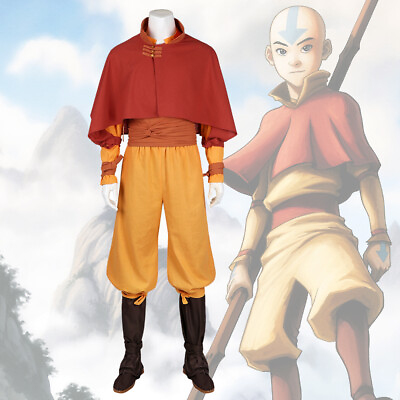#ad Avatar: The Last Airbender Costume Aang Cosplay Suit $139.89