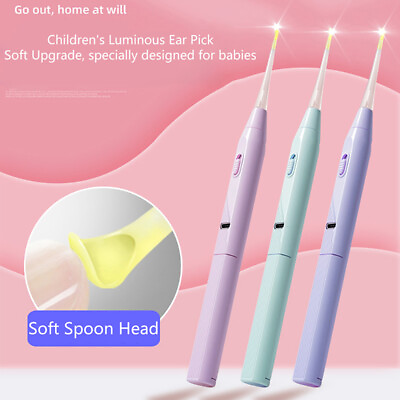#ad USB Ear Cleaning Tool Ear Picker With Light Wax Removal Set Baby Kids Cleaner Bh $4.50