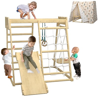 #ad Indoor Jungle Gym Toddler Climbing Toys with Tent Montessori Toddler Indoor... $550.29
