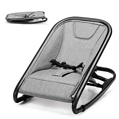 #ad 2 in 1 Baby Bouncer Portable Baby Rocker with 3 Point Harness Folding Stationa $90.99