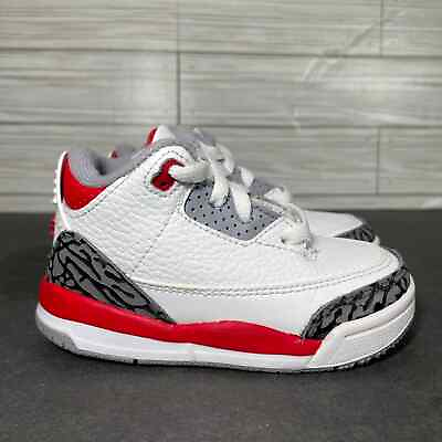 #ad Nike Air Jordan 3 Retro Fire Red Toddler Baby Boy Size 6C $74.00