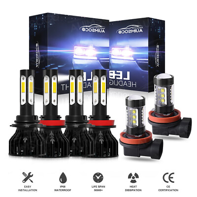 #ad LED Lights LED Headlight Fog Light Bulbs For Honda Accord Crosstour 2010 2011 x6 $49.99