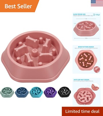#ad Slow Feeder Dog Bowl Anti Choking Design Bone Pattern Non Slide Mats $19.99