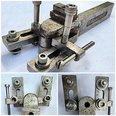 #ad Vintage Lathe Knurling Tool Steel Machinist Jewelers Gunsmith Hand Vice Parallel $275.00