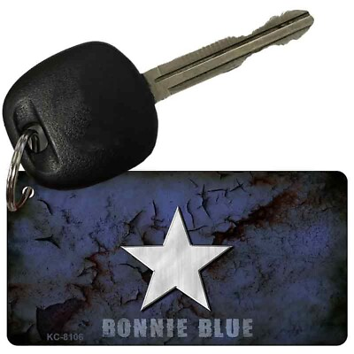 #ad Bonnie Blue Star Novelty Metal Aluminum Key Chain License Plate Tag Art $16.90