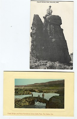 #ad 2 1910 era The Dalles Oregon Rock Formations Pulpit Rock Postcards $9.99