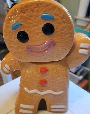 #ad Vintage Gingerbread Man Cookie Jar Ceramic 10” Tall $49.99