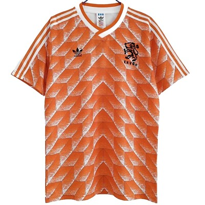 #ad Netherlands 1988 Home Retro Soccer Jersey $39.00