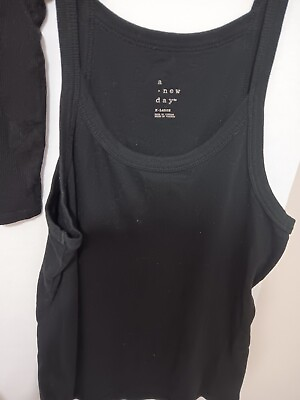 #ad A New Day Tank Top Women Xlarge Black $4.00