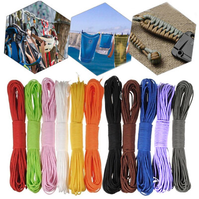 #ad 1x100FT 550lb 7 Strand Parachute Cord Army Military Outdoor Sports Paracord Rope $5.99
