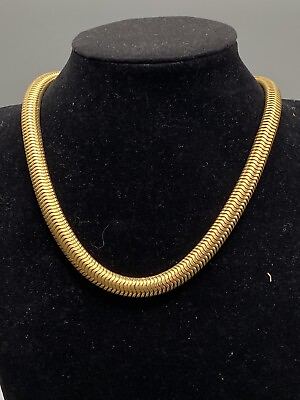 #ad Vintage Trafari 15” Gold Tone Snake Necklace $17.50