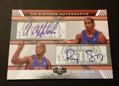 #ad Rodney Stuckey Arron Afflalo Pistons 2007 Topps Authentic Signed Certified JN15 $14.99