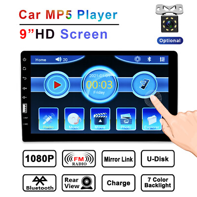 #ad 9 #x27;#x27; 1 Din Car Stereo Radio MP5 HD Bluetooth Mirror Link Touch Screen Player FM $50.99