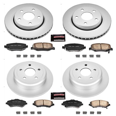 #ad CRK2798 Powerstop 4 Wheel Set Brake Disc and Pad Kits Front amp; Rear for Wrangler $356.90