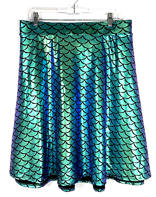 #ad Disney Princess Little Mermaid Ariel Skirt Plus Sz 6 Scale Shiny Costume Stretch $49.99