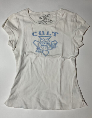 #ad CULT Brand White T Shirt Womens Small $15.00